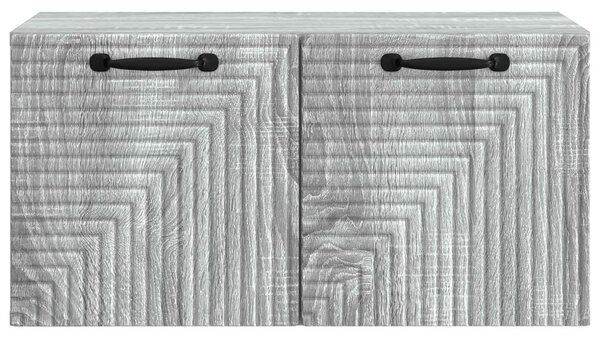 Fali TV szekrény Szürke Sonoma 59,5 x 31 x 30 cm Szerelt Fa