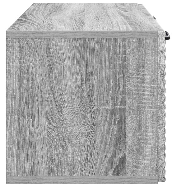 Fali TV szekrény Szürke Sonoma 59,5 x 31 x 30 cm Szerelt Fa