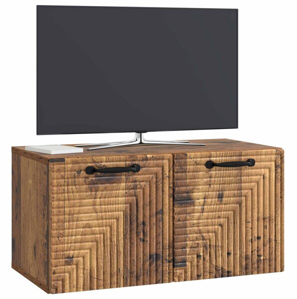 Fali TV szekrény Antik Fa 59,5 x 31 x 30 cm Szerelt Fa