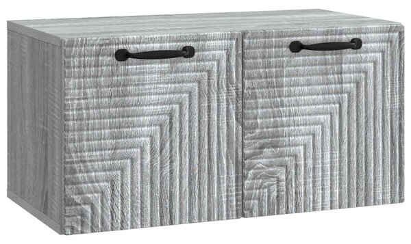 Fali TV szekrény Szürke Sonoma 59,5 x 31 x 30 cm Szerelt Fa