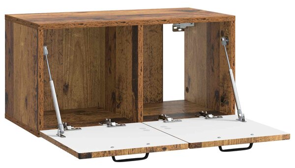 Fali TV szekrény Antik Fa 59,5 x 31 x 30 cm Szerelt Fa
