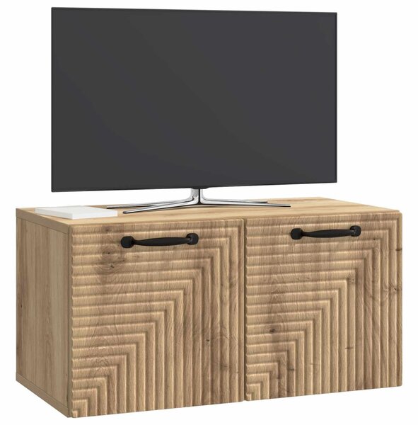 Fali TV szekrény Kézműves Tölgy 59,5 x 31 x 30 cm Szerelt Fa