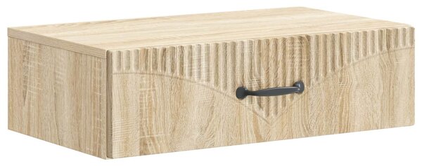 Fali oldaltábla Sonoma Tölgy 59 x 34,5 x 17 cm Szerelt Fa