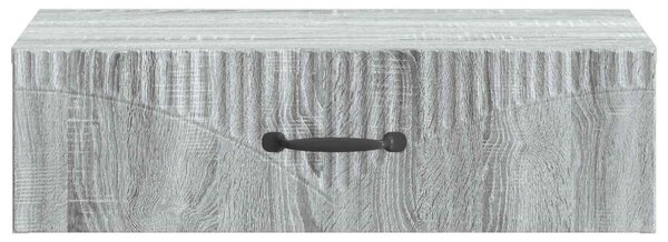 Fali oldaltábla Szürke Sonoma 59 x 34,5 x 17 cm Szerelt Fa