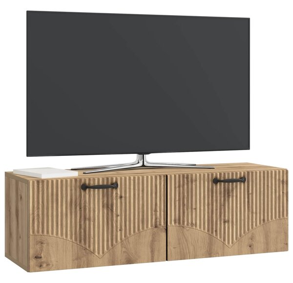 Fali TV szekrény Kézműves Tölgy 98 x 31 x 30 cm Szerelt Fa