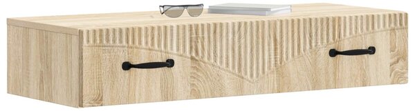 Fali oldaltábla Sonoma Tölgy 87,5 x 34,5 x 17 cm Szerelt Fa