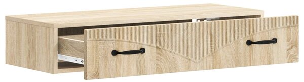 Fali oldaltábla Sonoma Tölgy 87,5 x 34,5 x 17 cm Szerelt Fa
