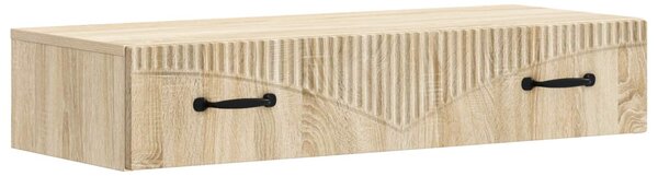 Fali oldaltábla Sonoma Tölgy 87,5 x 34,5 x 17 cm Szerelt Fa