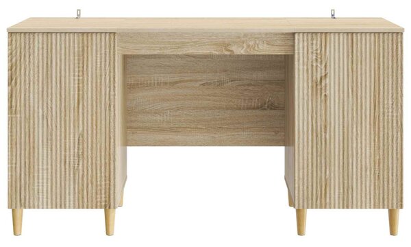 Asztal polcokkal Sonoma Tölgy 142,5 x 50 x 75 cm Szerelt Fa
