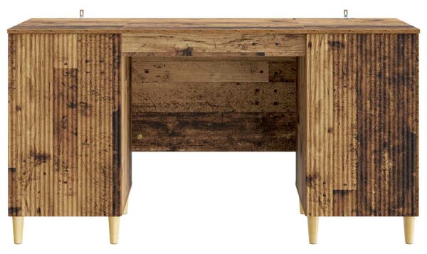 Asztal polcokkal ajtóval Antik Fa 142,5 x 50 x 75 cm Szerelt Fa
