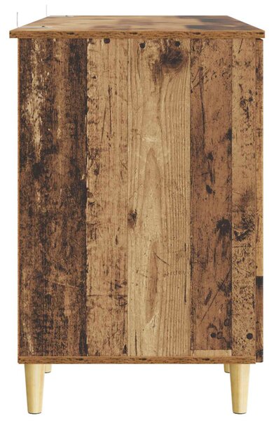 Asztal polcokkal ajtóval Antik Fa 142,5 x 50 x 75 cm Szerelt Fa