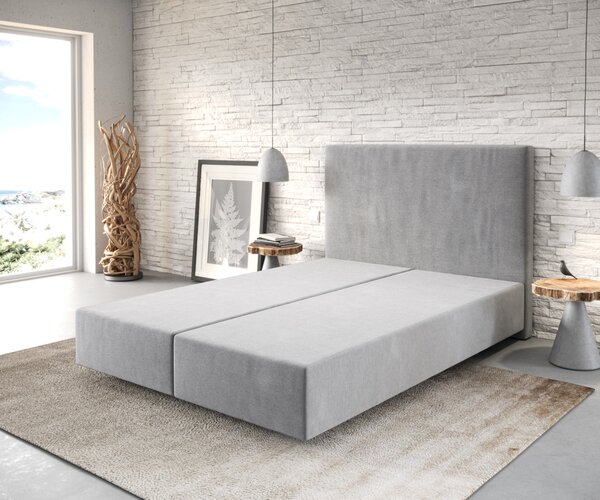 DELIFE Boxspring ágy Dream-Well 140x200 cm mikroszálas szürke