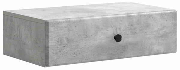 Fali oldaltábla Betonszürke 59 x 34,5 x 17 cm Szerelt Fa