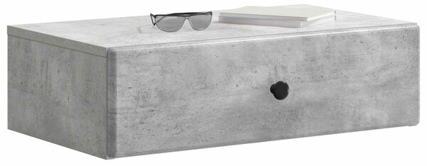 Fali oldaltábla Betonszürke 59 x 34,5 x 17 cm Szerelt Fa