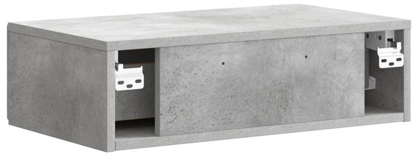 Fali oldaltábla Betonszürke 59 x 34,5 x 17 cm Szerelt Fa