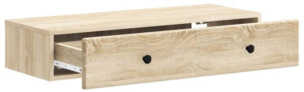 Fali oldaltábla Sonoma Tölgy 87,5 x 34,5 x 17 cm Szerelt Fa