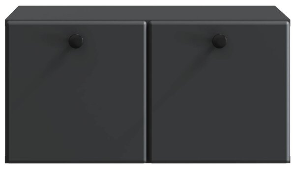 Fali TV szekrény 59,5 x 41 x 30 cm Fekete Szerelt Fa