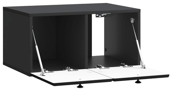 Fali TV szekrény 59,5 x 41 x 30 cm Fekete Szerelt Fa
