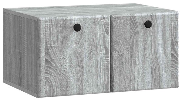 Fali TV szekrény 59,5 x 41 x 30 cm Szürke Sonoma Szerelt Fa