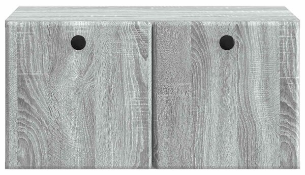 Fali TV szekrény 59,5 x 41 x 30 cm Szürke Sonoma Szerelt Fa