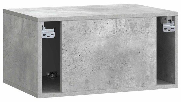 Fali TV szekrény 59,5 x 41 x 30 cm Betonszürke Szerelt Fa