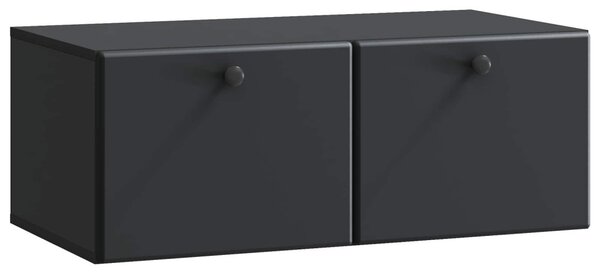 Fali TV szekrény 78,5 x 41 x 30 cm Fekete Szerelt Fa
