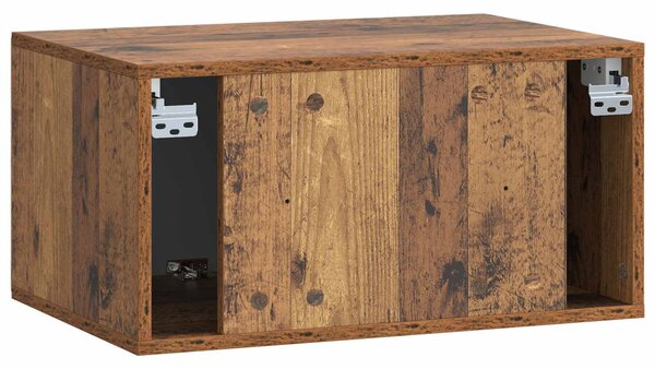 Fali TV szekrény 59,5 x 41 x 30 cm Antik Fa Szerelt Fa
