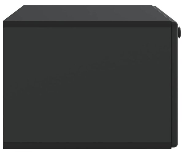 Fali TV szekrény 78,5 x 41 x 30 cm Fekete Szerelt Fa