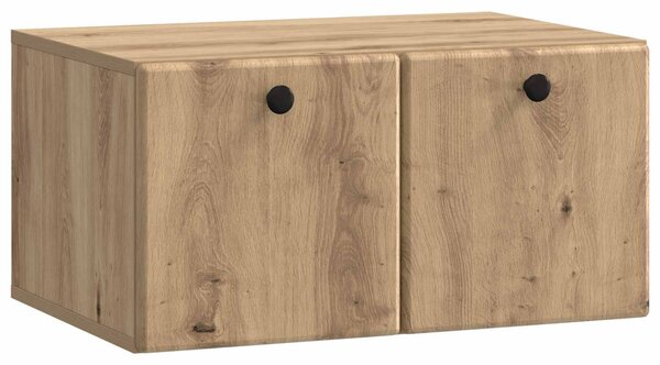 Fali TV szekrény 59,5 x 41 x 30 cm Kézműves Tölgy Szerelt Fa