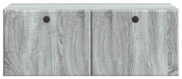 Fali TV szekrény 78,5 x 41 x 30 cm Szürke Sonoma Szerelt Fa