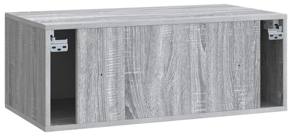 Fali TV szekrény 78,5 x 41 x 30 cm Szürke Sonoma Szerelt Fa