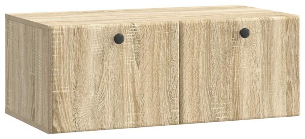 Fali TV szekrény 78,5 x 41 x 30 cm Sonoma Tölgy Szerelt Fa