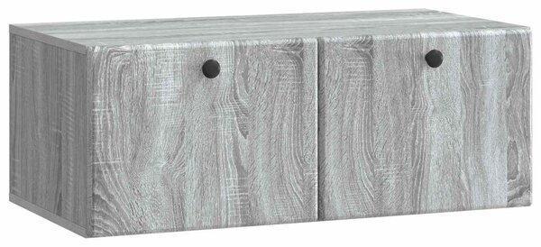 Fali TV szekrény 78,5 x 41 x 30 cm Szürke Sonoma Szerelt Fa