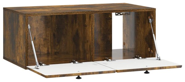 Fali TV szekrény 78,5 x 41 x 30 cm Füstös Tölgy Szerelt Fa