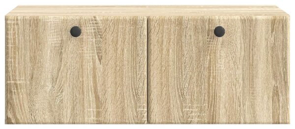Fali TV szekrény 78,5 x 41 x 30 cm Sonoma Tölgy Szerelt Fa