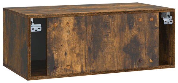 Fali TV szekrény 78,5 x 41 x 30 cm Füstös Tölgy Szerelt Fa