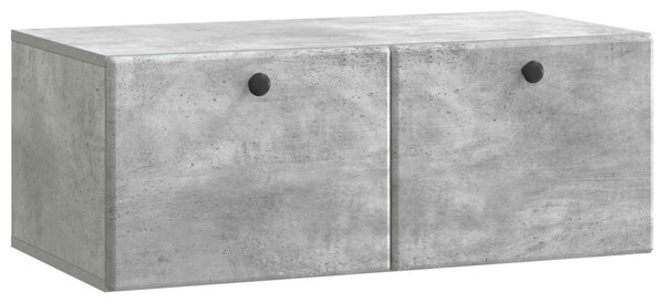 Fali TV szekrény 78,5 x 41 x 30 cm Betonszürke Szerelt Fa