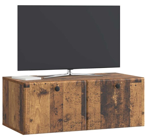 Fali TV szekrény 78,5 x 41 x 30 cm Antik Fa Szerelt Fa