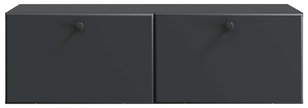 Fali TV szekrény 98 x 41 x 30 cm Fekete Szerelt Fa