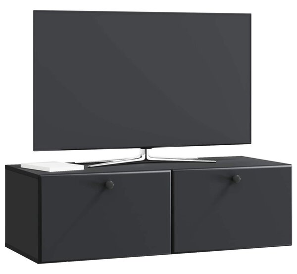 Fali TV szekrény 98 x 41 x 30 cm Fekete Szerelt Fa