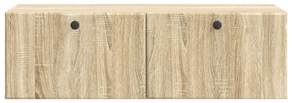 Fali TV szekrény 98 x 41 x 30 cm Sonoma Tölgy Szerelt Fa