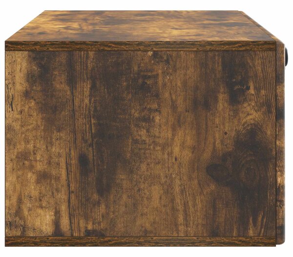 Fali TV szekrény 98 x 41 x 30 cm Füstös Tölgy Szerelt Fa
