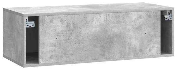 Fali TV szekrény 98 x 41 x 30 cm Betonszürke Szerelt Fa