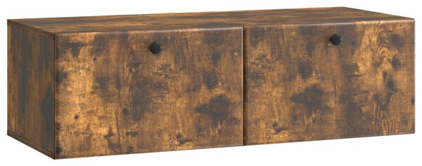 Fali TV szekrény 98 x 41 x 30 cm Füstös Tölgy Szerelt Fa
