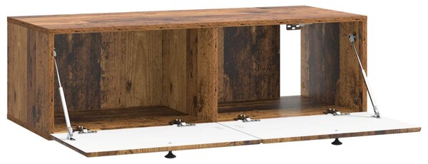 Fali TV szekrény 98 x 41 x 30 cm Antik Fa Szerelt Fa