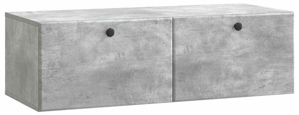 Fali TV szekrény 98 x 41 x 30 cm Betonszürke Szerelt Fa