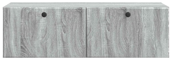 Fali TV szekrény 98 x 41 x 30 cm Szürke Sonoma Szerelt Fa