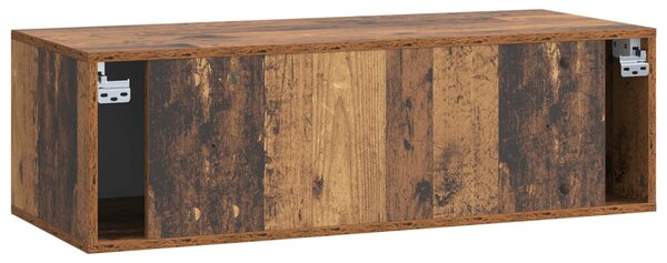 Fali TV szekrény 98 x 41 x 30 cm Antik Fa Szerelt Fa