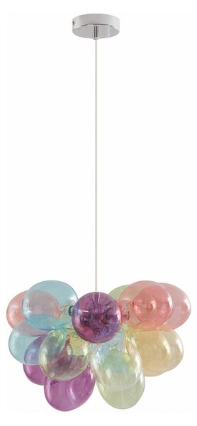 Függőlámpa Lucande, Diborah, dimmable, Többszínű, Nappali, Üveg, Dizájn