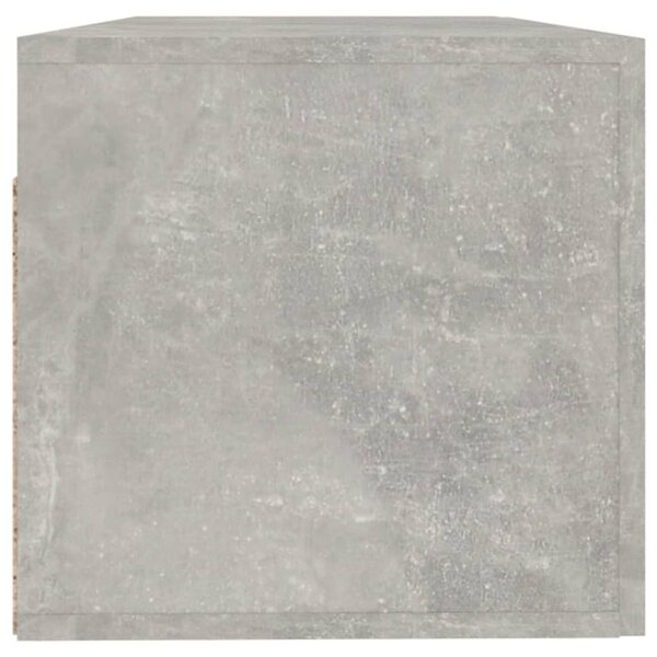 Betonszürke szerelt fa faliszekrény 100 x 36,5 x 35 cm
